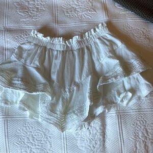Aerie White Ruffled Women's Shorts